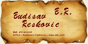 Budisav Resković vizit kartica